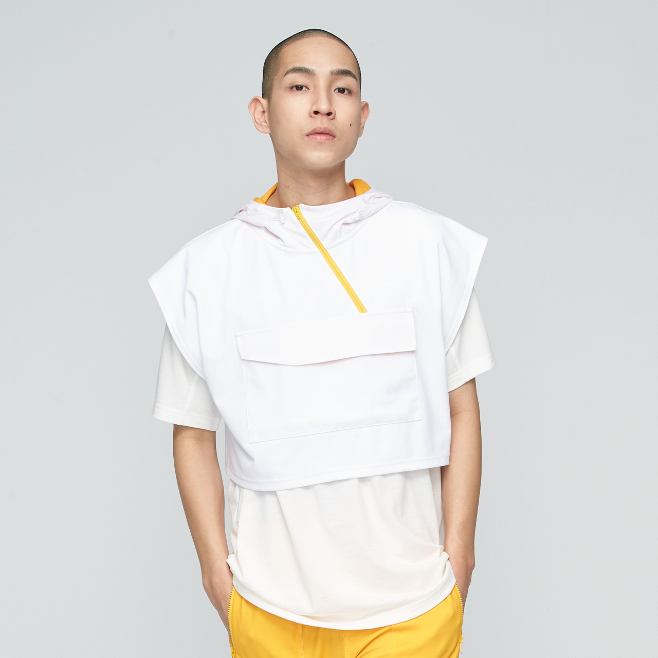 抗菌吸排短版連帽背心【多色】