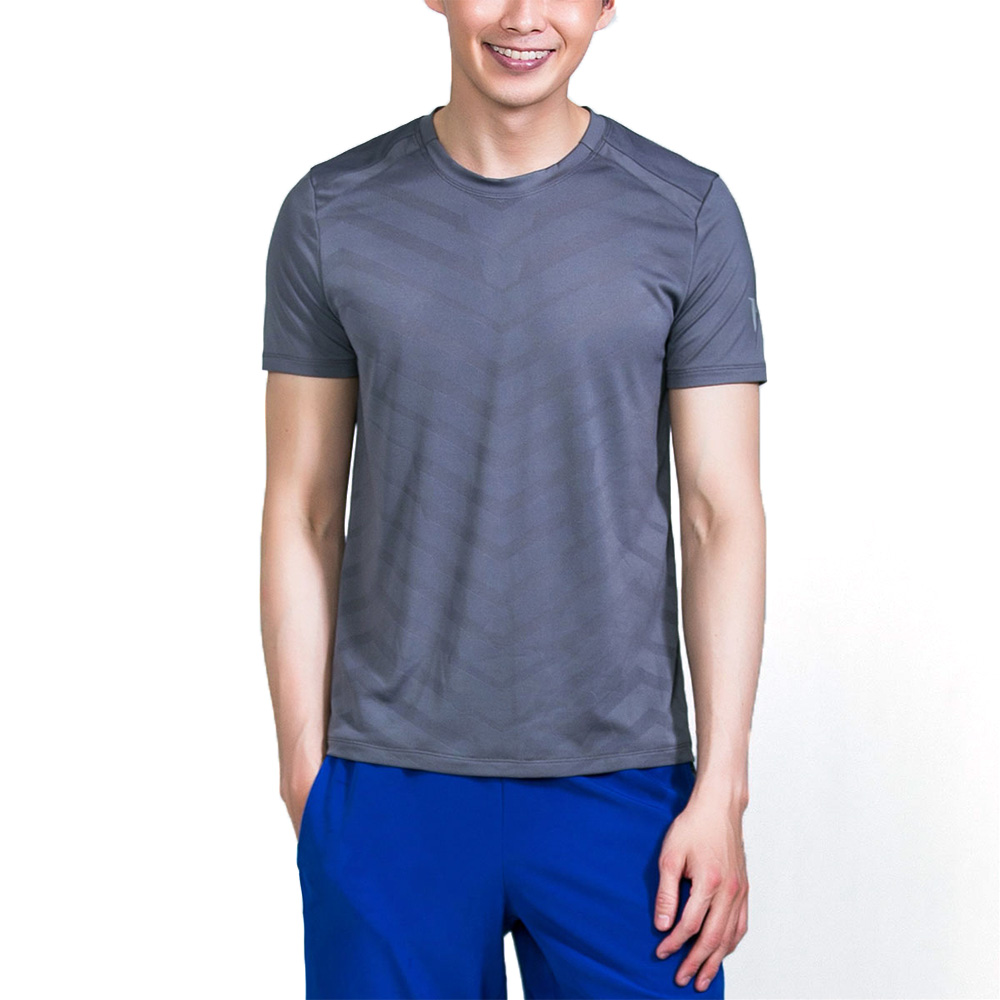 男Elite Runner Lighting素色T恤