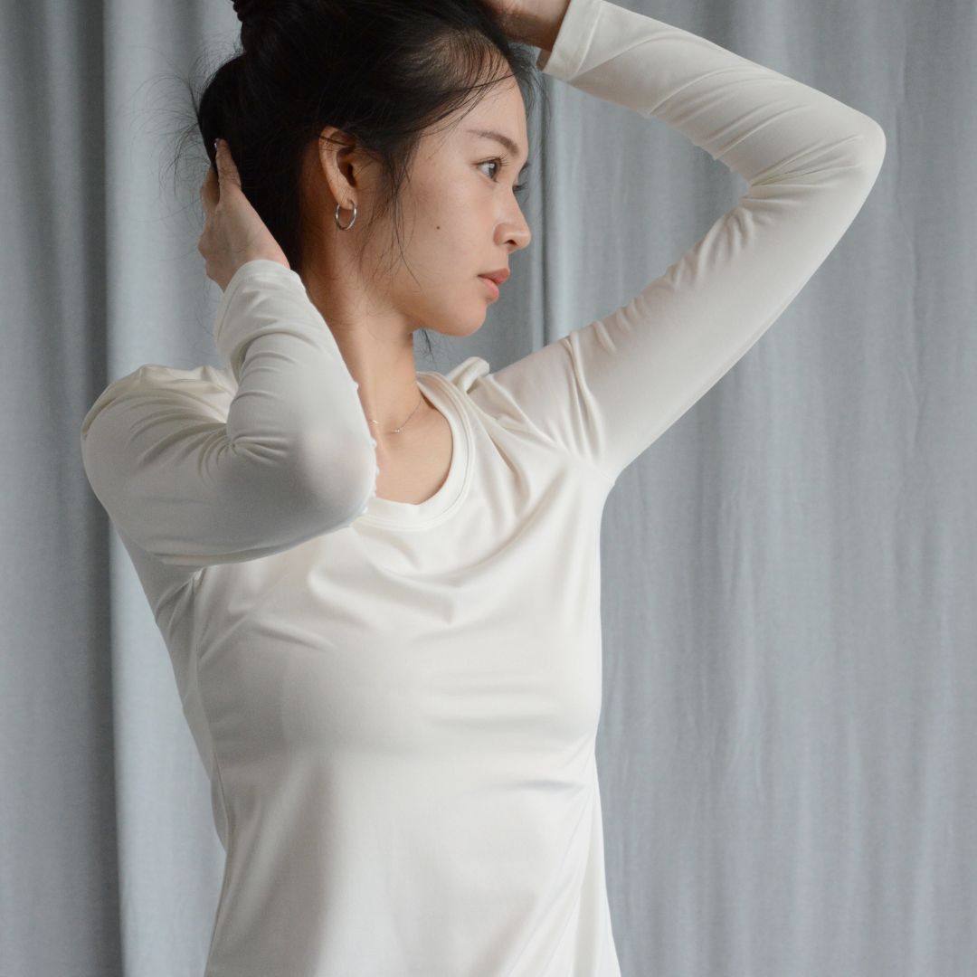 女圓領長T【水磨毛科技恆溫】