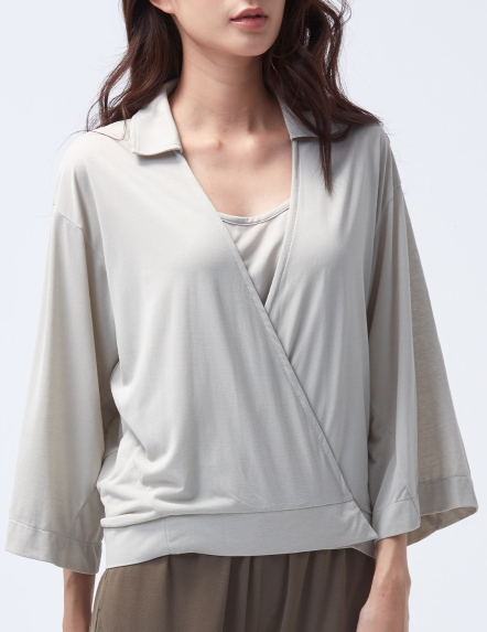 交叉短版上衣【兩色】