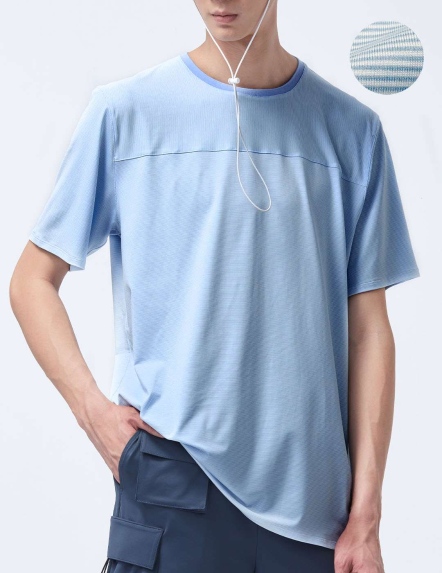 極酷冰感條紋上衣