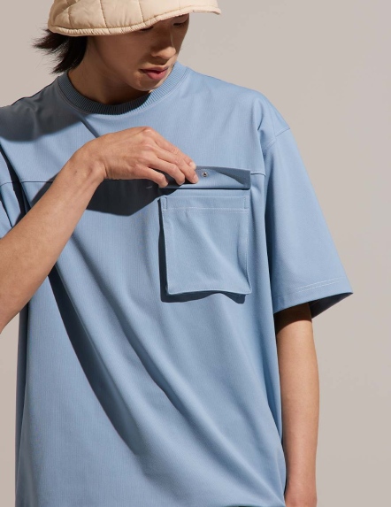 立體口袋抽繩寬版上衣【多色】