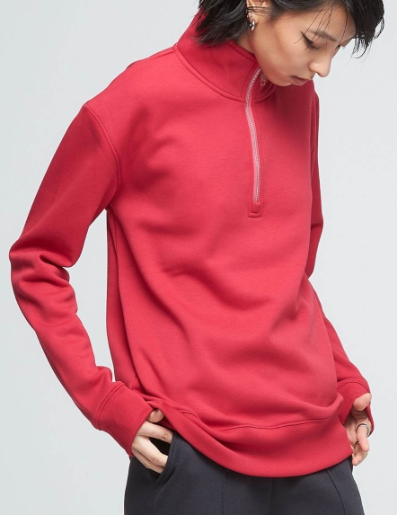 立領拉鍊開襟長袖上衣【多色】