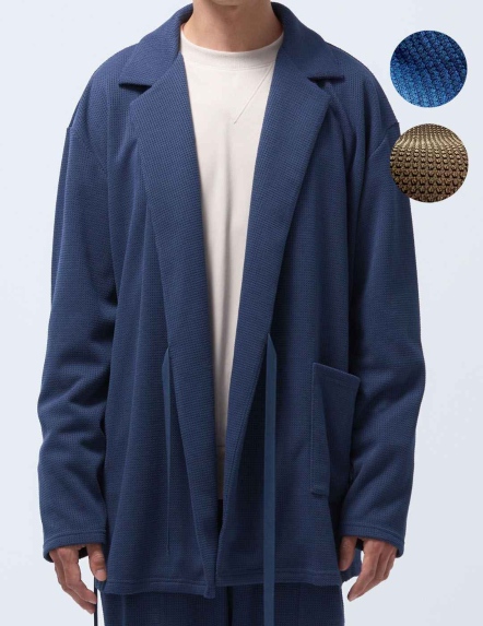 甦活華夫格綁帶西裝領外套【兩色】