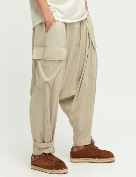 口袋造型哈倫褲【三色】