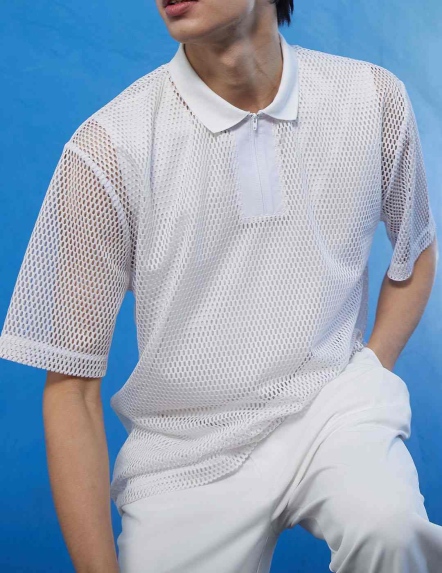 透視網眼造型POLO衫【兩色】