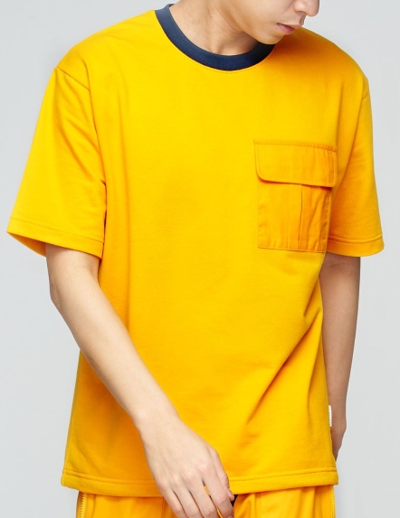 厚磅口袋抽繩上衣【三色】