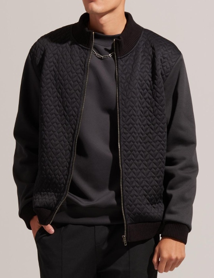 REBOOT緹花拼接立領夾克【兩色】