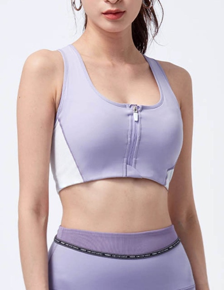 撞色前拉鍊運動Bra