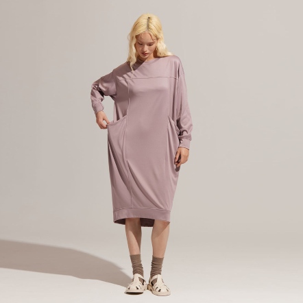 REBOOT瞬眠-親膚大口袋繭型洋裝【多色】