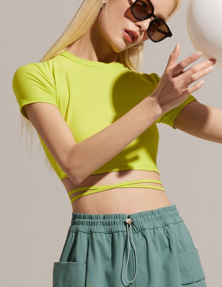 涼感抗UV綁帶上衣【兩色】