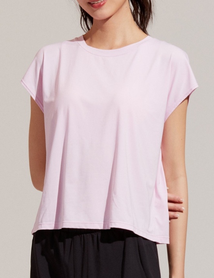 涼感圓領內建Bra上衣【多色】