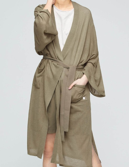 綁帶長版罩衫【兩色】