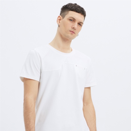 剪裁口袋短袖上衣