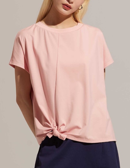 圓領扭結上衣【多色】