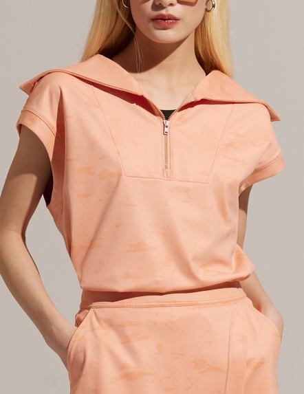 高彈翻領短版上衣【多色】