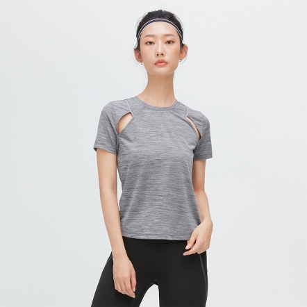 抗菌鏤空剪接速乾上衣【多色】