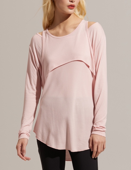 REBOOT瞬眠-莫代爾柔膚假兩件上衣【兩色】