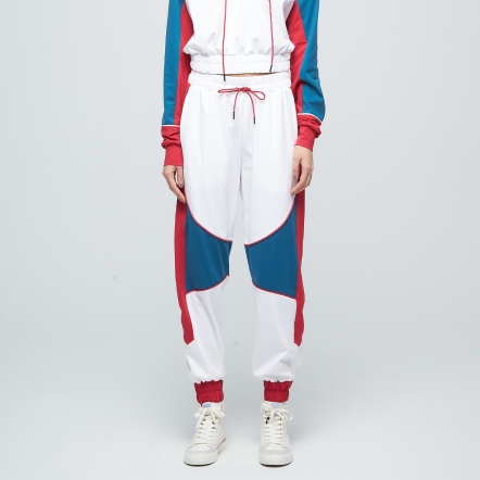 撞色拼接束口九分褲【多色】