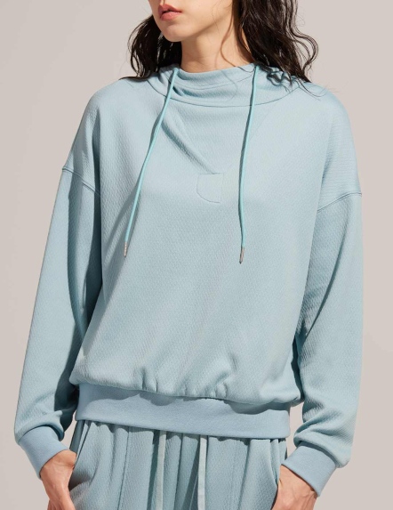 立體緹花連帽上衣【兩色】