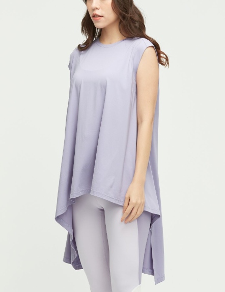 抗菌不對稱長版罩衫【多色】