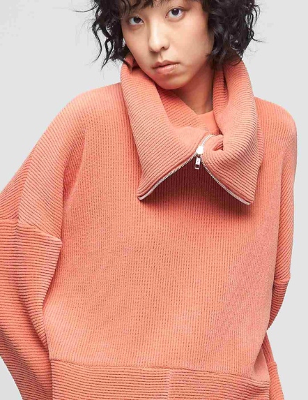 造型粗針拉鍊圍脖【兩色】