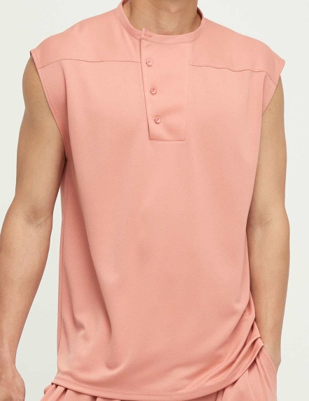 小立領寬版背心