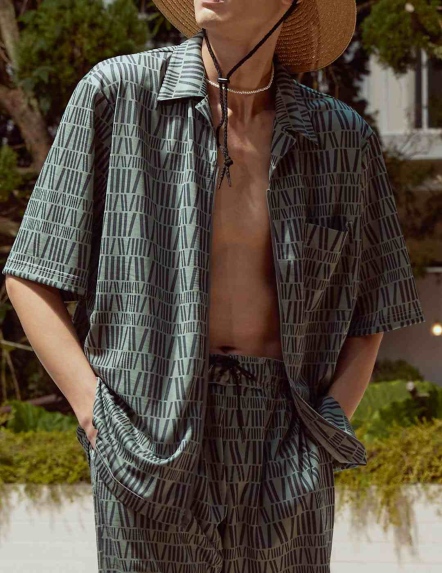 古巴領拉鍊上衣