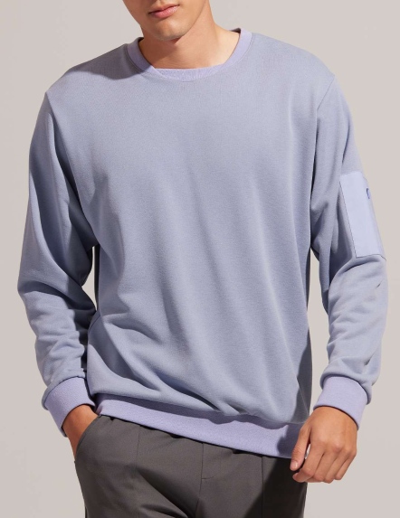 羅紋拼接圓領上衣【三色】