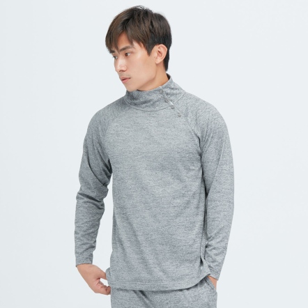 復甦機能斜釦小高領上衣【多色】