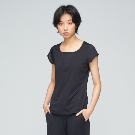 抗菌吸排拼接修身上衣【多色】