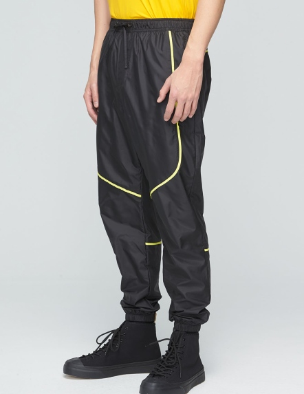 防潑水極輕量撞色出芽束口褲【兩色】