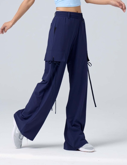 落地綁帶直筒飛梭工裝褲【多色】