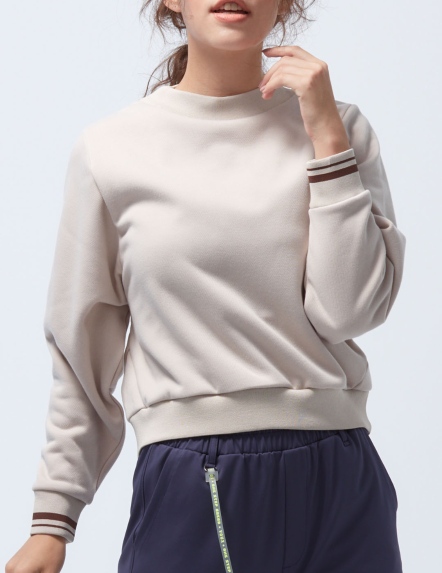 抗菌刷毛短版衛衣