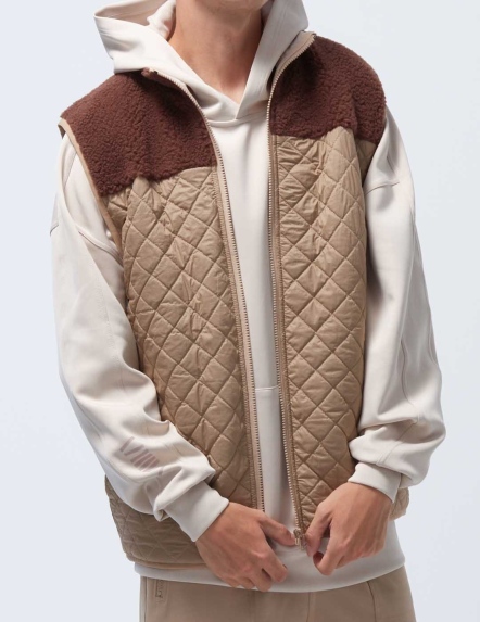 REBOOT-甦活石墨烯棉拼接衍縫背心【兩色】