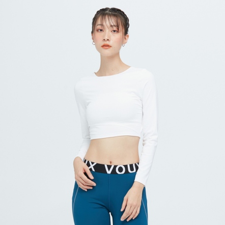 不對稱交叉短版吸排上衣【多色】