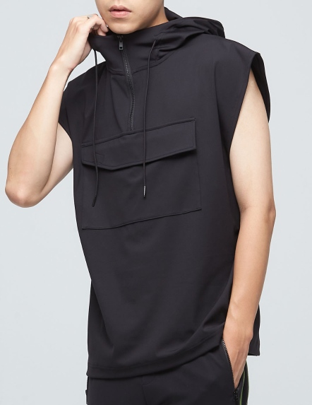 COZEE高彈口袋連帽背心