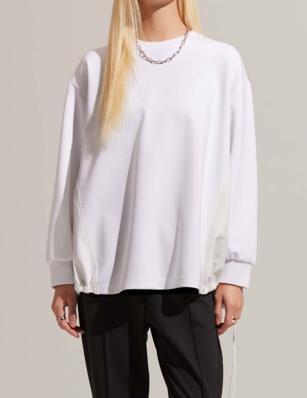 REBOOT動能-棉柔寬鬆口袋拼接上衣【兩色】