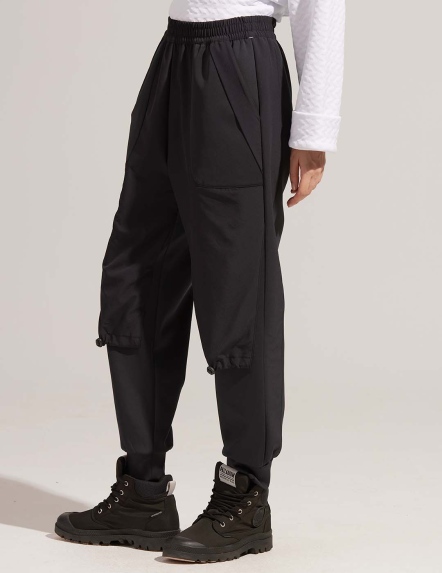 REBOOT異材拼接束口褲